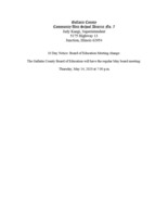 Notice May Board Meeting Moved