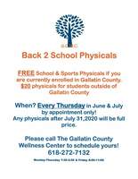 Back to School Physicals