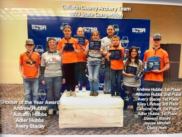 Gallatin Co Archery Team 2023 State Competition